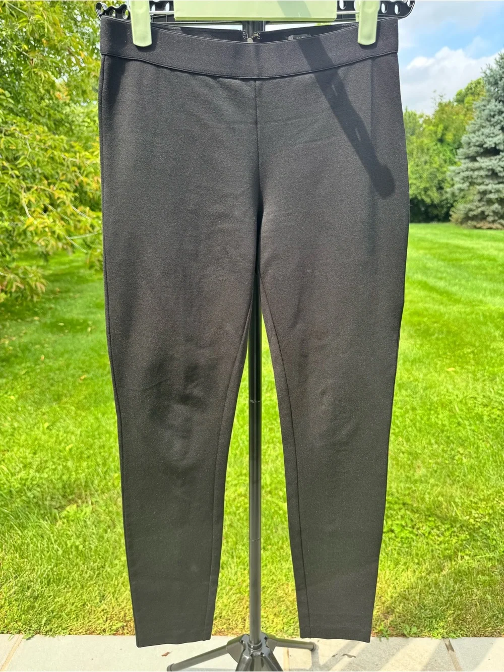 J. Crew Ponte Pixie Black Ankle-Length Pants